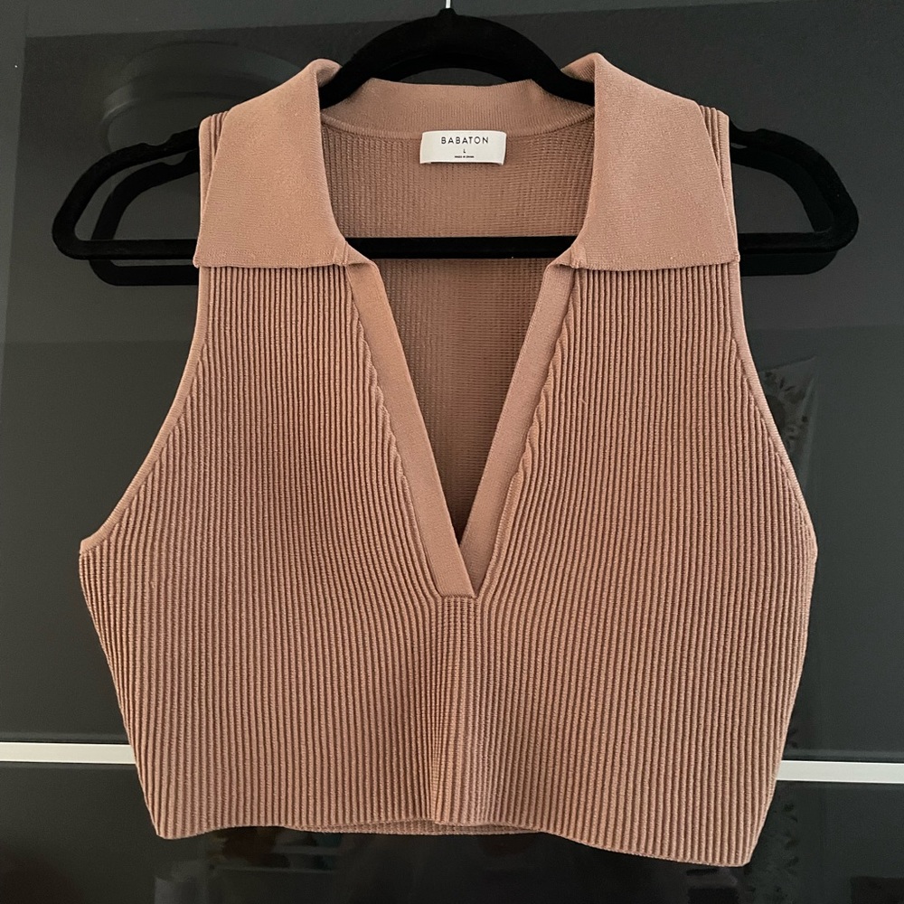 BABATON sculpt knit top